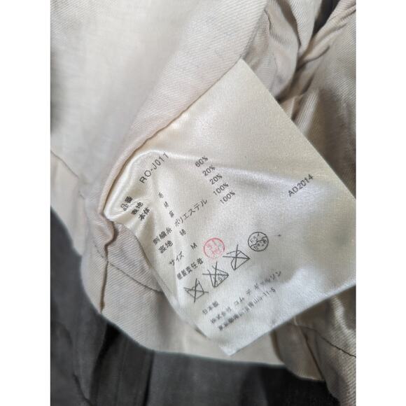 Comme des Garçons Blazer Wool Linen Army Green Faux Pocket Stitch Sz M NWT - Picture 10 of 12